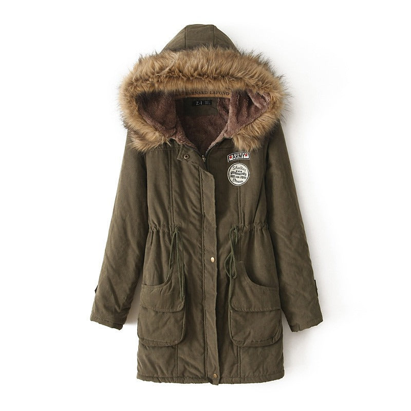 Parka d’Hiver Femme Doublée Polaire | Capuche Fourrure Chaude et Élégante – Disponible en Plusieurs Couleurs