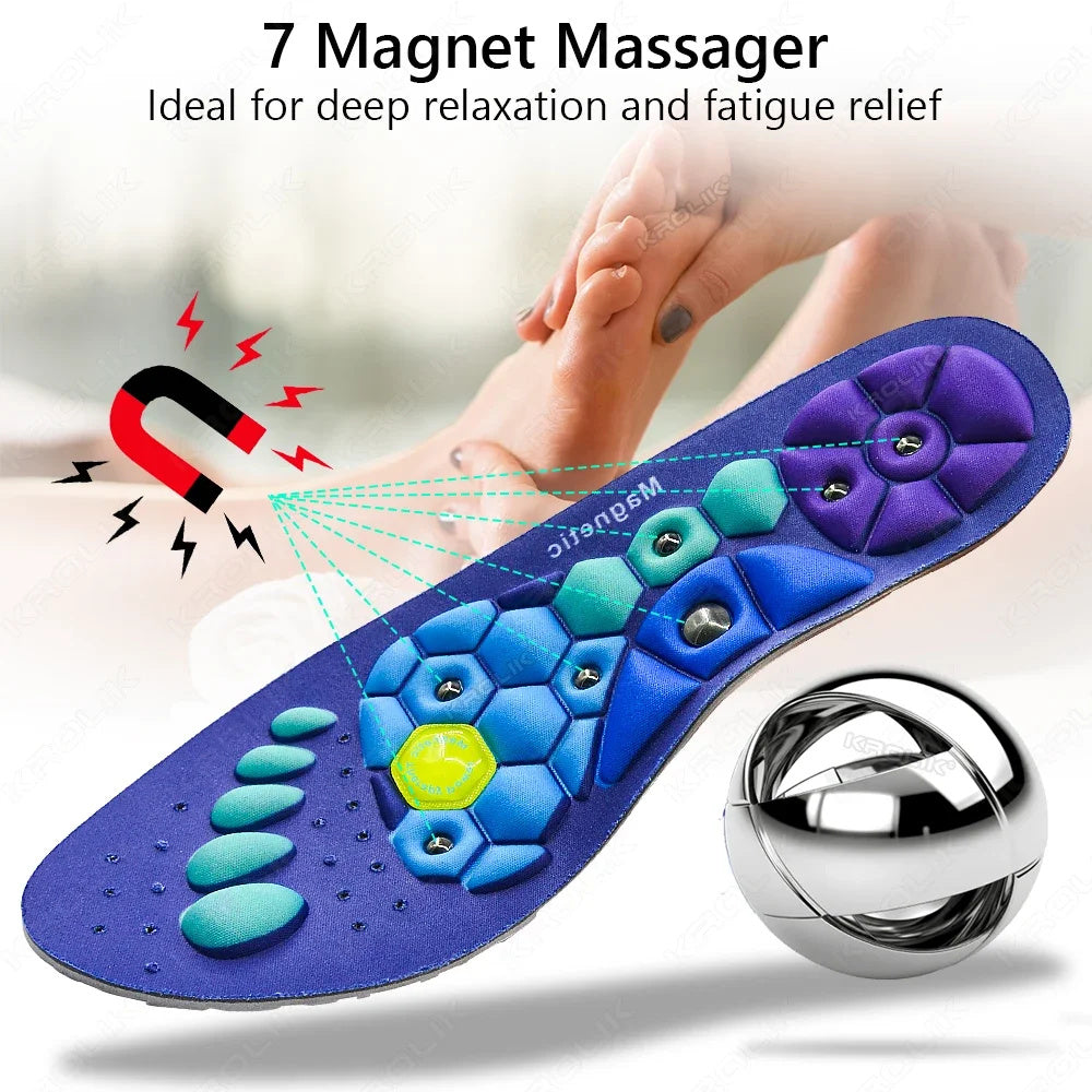 Semelles Magnétiques Réflexologie – Massage Pieds, Circulation Sanguine & Soulagement Douleurs