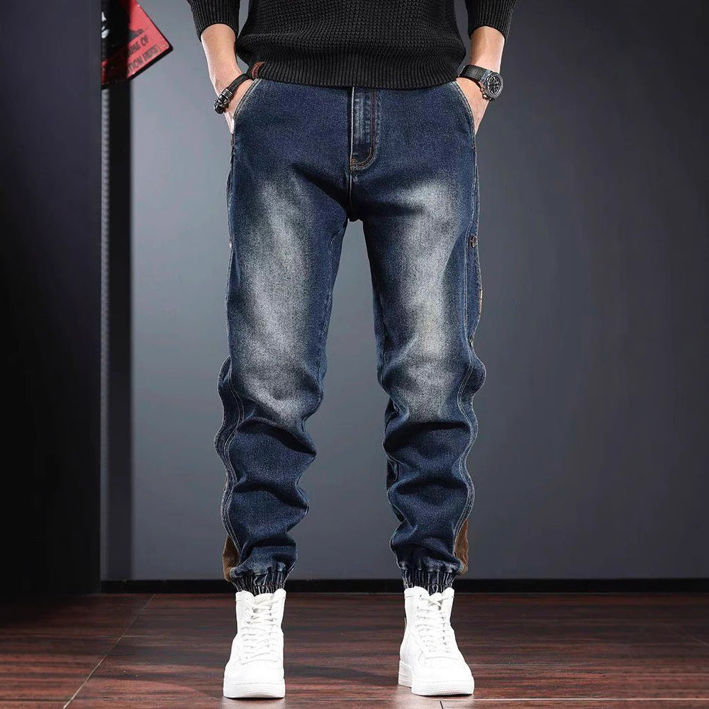 Jean Patchwork Homme – Style Streetwear Décontracté et Tendance