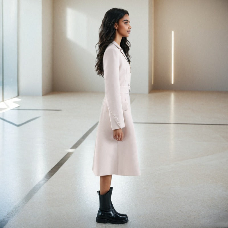 Robe Blazer Élégante avec Ceinture – Style Luxe & Moderne