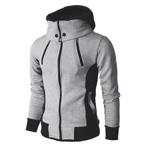 Sweat homme zippé doublé chaud – Hoodie à capuche hiver tendance