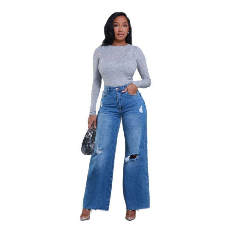 Jean Flare Femme Taille Haute | Effet Vintage & Coupe Tendance 90s