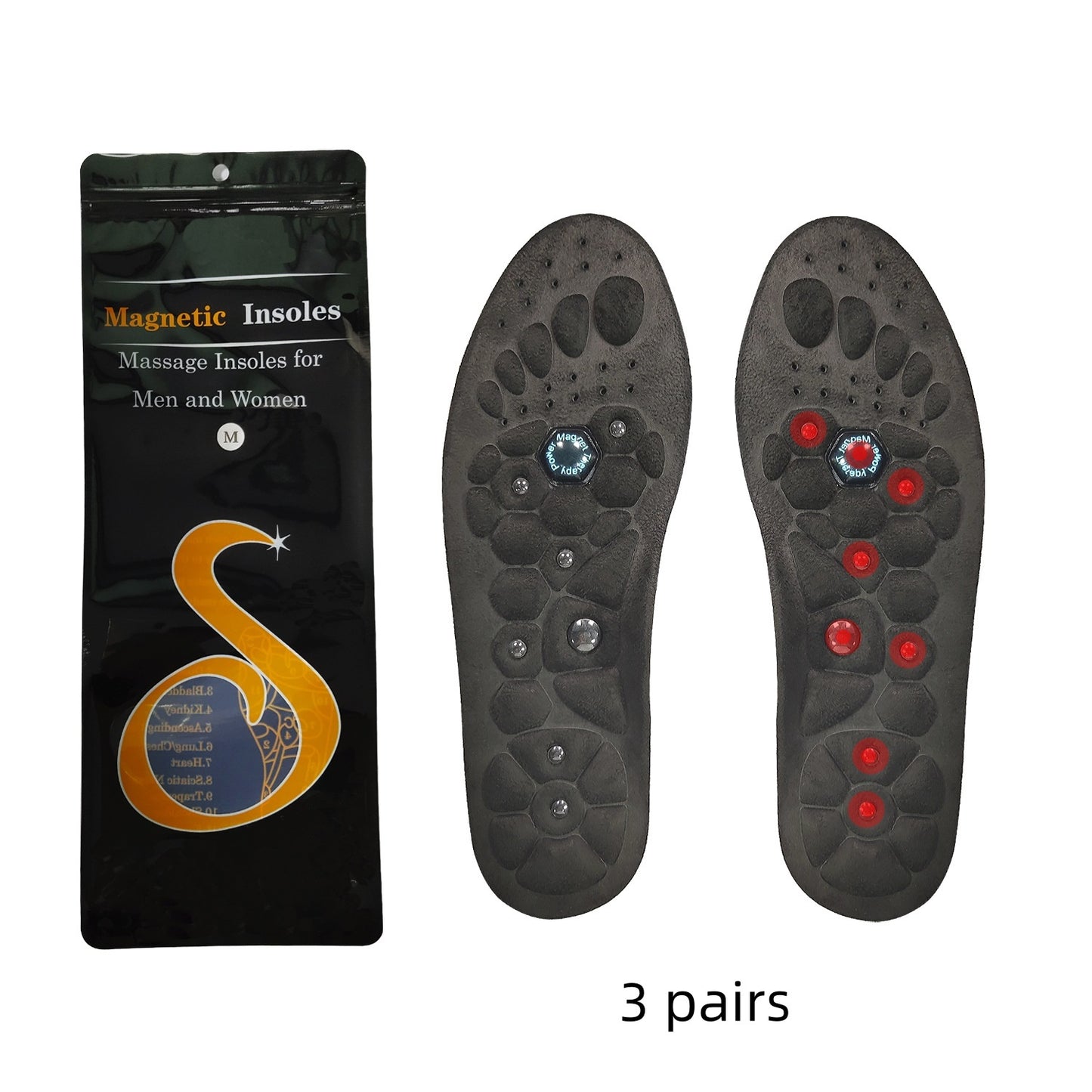 Semelles Magnétiques Réflexologie – Massage Pieds, Circulation Sanguine & Soulagement Douleurs