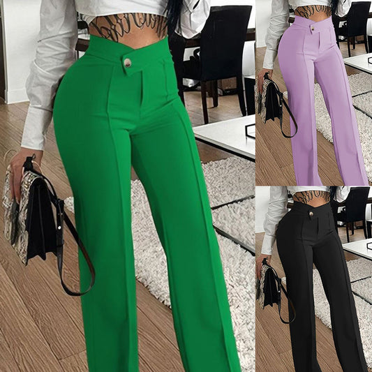 Pantalon Femme Taille Haute Évasé – Look Chic & Tendance