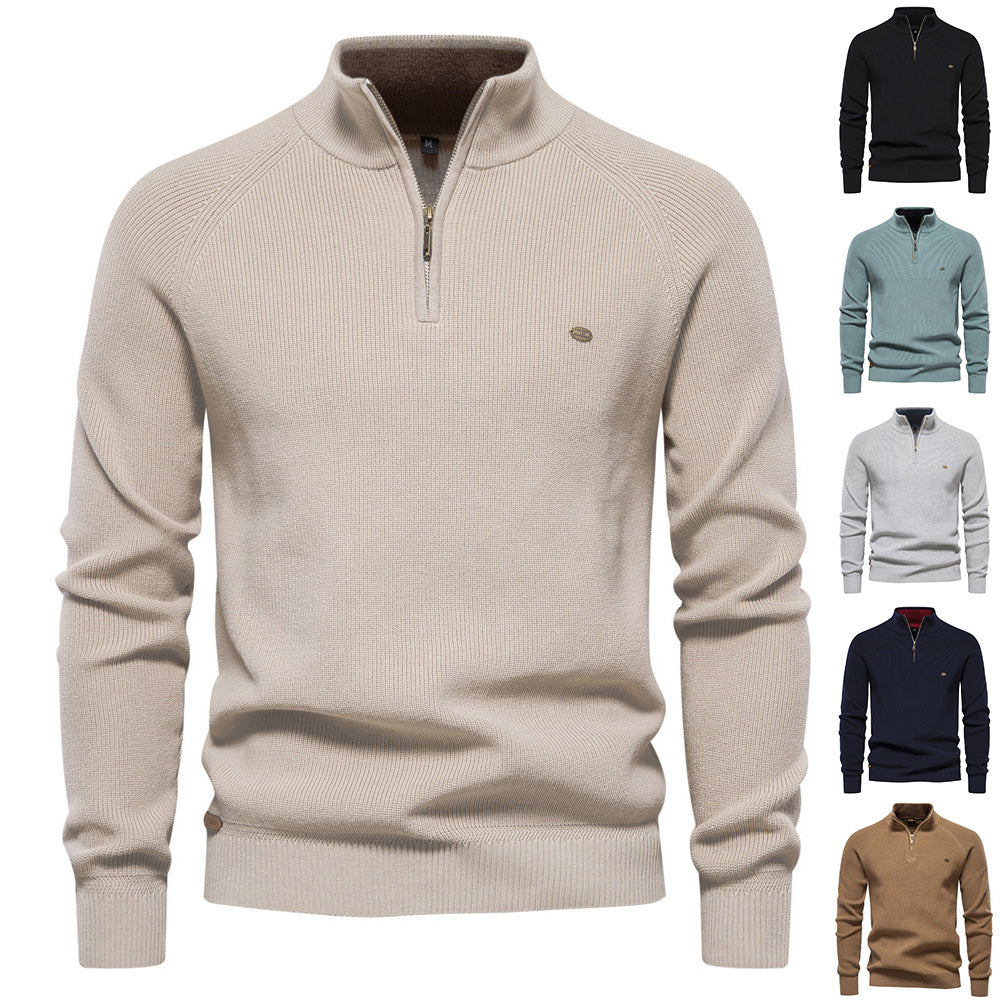 Pull Zippé Col Montant – Style Chic & Confort pour Homme