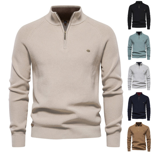 Pull Zippé Col Montant – Style Chic & Confort pour Homme