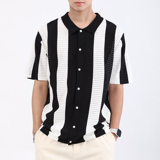 Chemise à Rayures Homme - Élégance Moderne