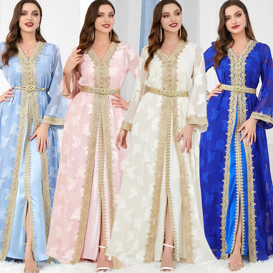 Caftan marocain brodé doré – Élégance & viralité #KaftanTendance