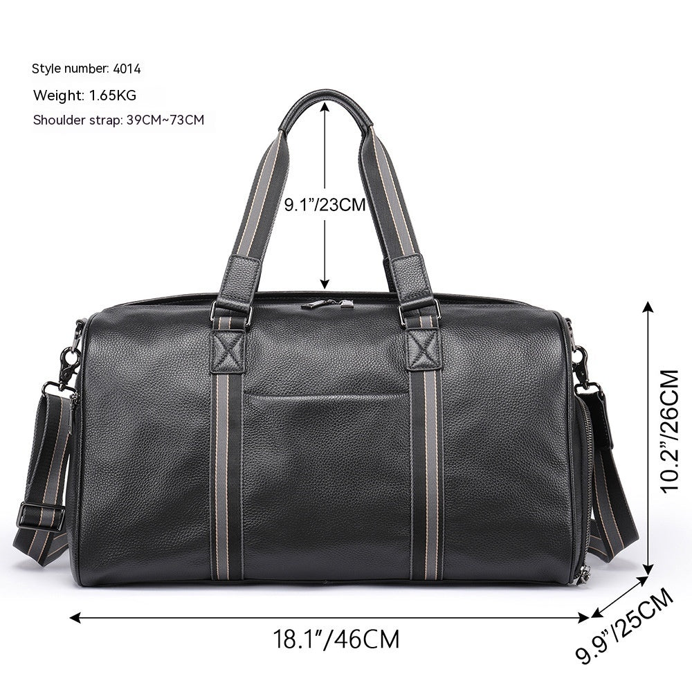 Sac de Voyage Homme en Cuir Véritable – Grande Capacité & Élégance