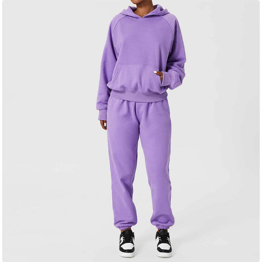 Ensemble Jogging Premium Femme – Hoodie Oversize + Pantalon Doublé Polaire