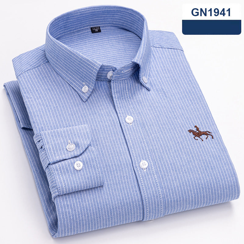Chemise “Style Polo Club” – Rayures Élégantes Multicolores