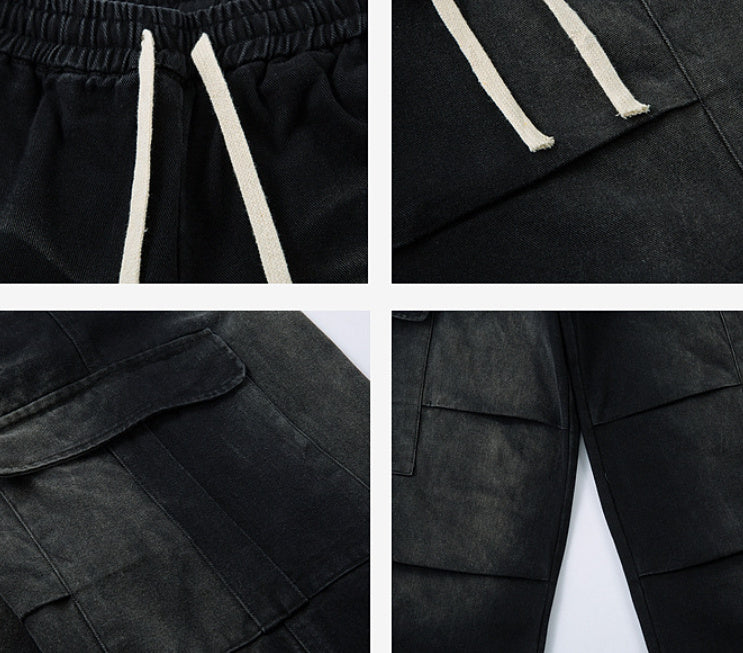 Pantalon Cargo Large Rétro Streetwear Unisexe