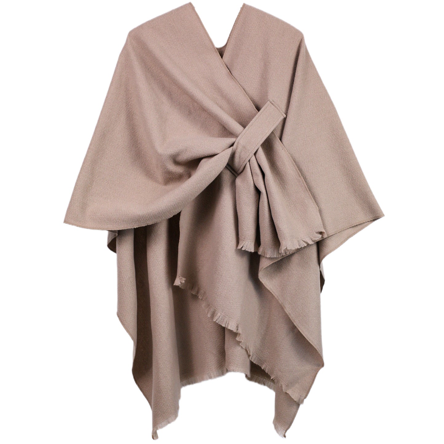 Cardigan Femme Châle Élégant – Poncho Oversize avec Ceinture, Confort et Style Automne Hiver