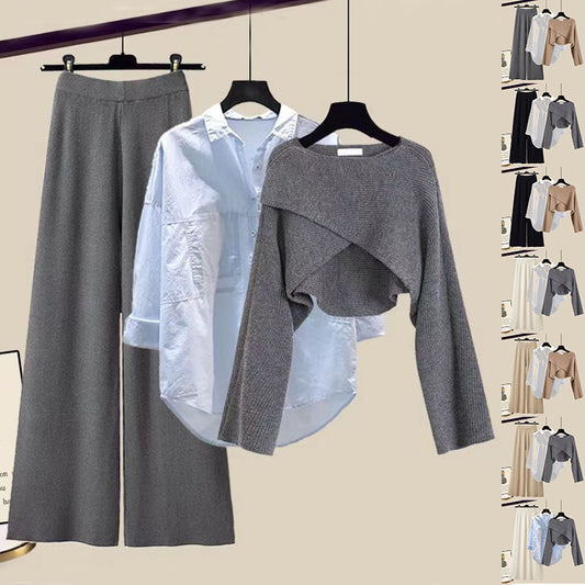 Ensemble 3 Pièces – Élégance Décontractée & Superposition Stylée