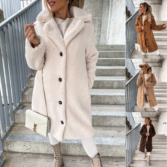 Manteau Long en Fausse Fourrure – Élégance & Confort