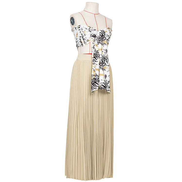 Ensemble Bustier & Jupe Plissée - Chic Estival