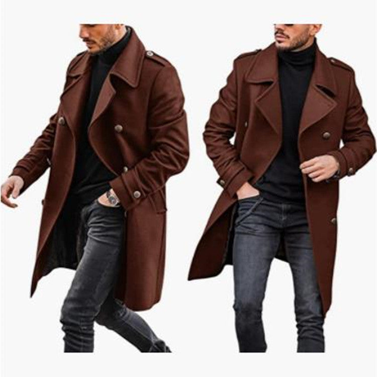 Manteau Long en Laine – Élégance & Chaleur pour Hommes