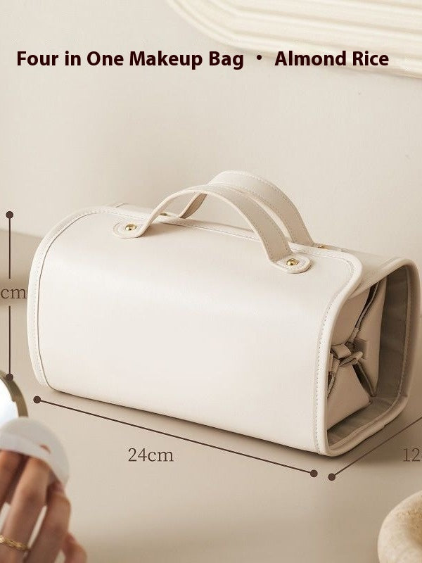 Trousse de Maquillage Luxe – Organisateur Cosmétique avec Compartiments Pliables – Sac de Rangement Portable