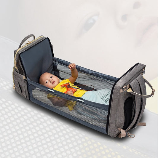 Sac à Dos Bébé Multifonction – Lit Portable + Port USB