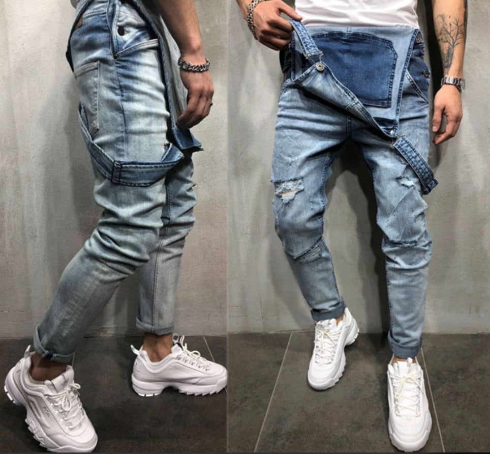 Salopette Homme en Jean – Style Décontracté & Urbain – Mode Streetwear