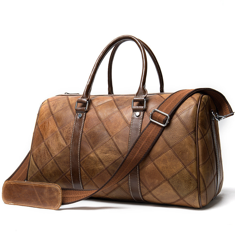 Sac de Voyage Homme en Cuir Véritable – Grande Capacité & Élégance