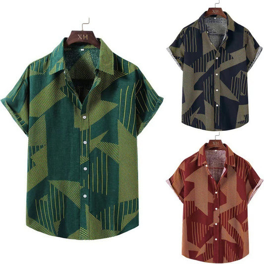 Chemise homme imprimée ethnique – Style oversize & tendance été