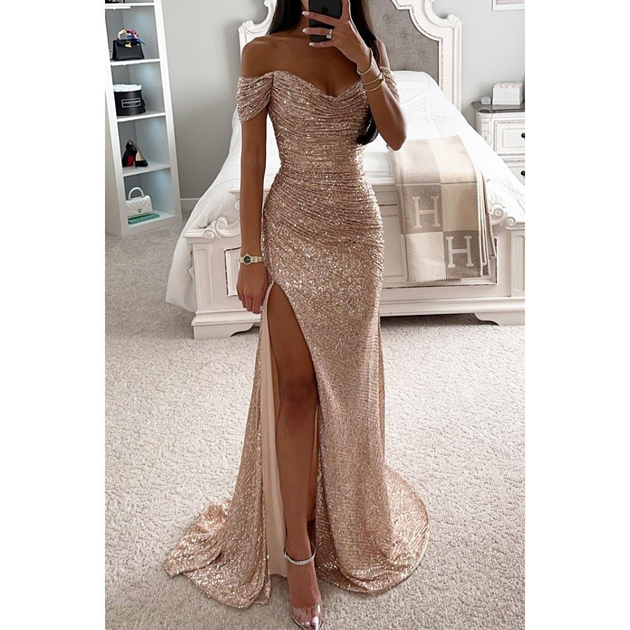 Robe de Soirée à Paillettes – Élégance et Glamour