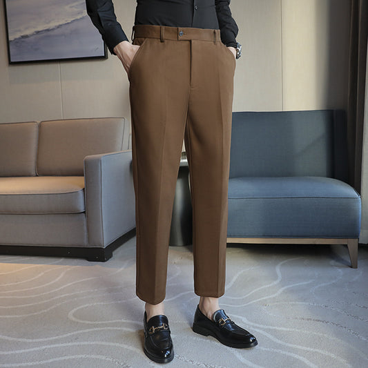 Pantalon Décontracté Homme Chic – Taille Élastique, Coupe Ajustée | Look Tendance Minimaliste