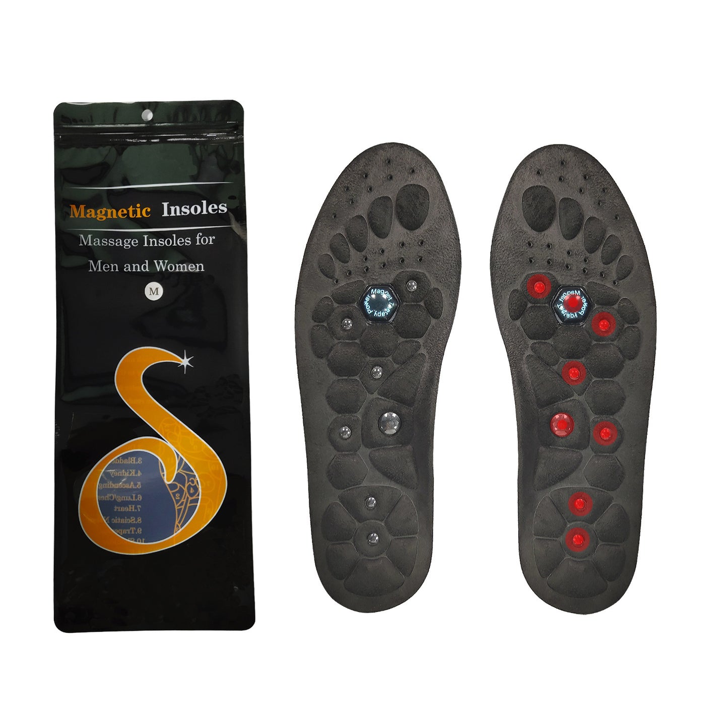 Semelles Magnétiques Réflexologie – Massage Pieds, Circulation Sanguine & Soulagement Douleurs
