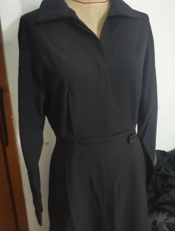 Robe Chemise Longue Élégante avec Ceinture