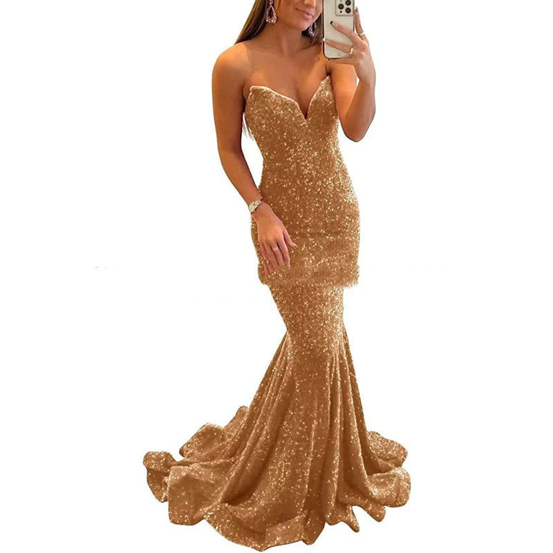 Robe de Soirée Longue à Sequins – Élégance et Glamour pour les Grandes Occasions