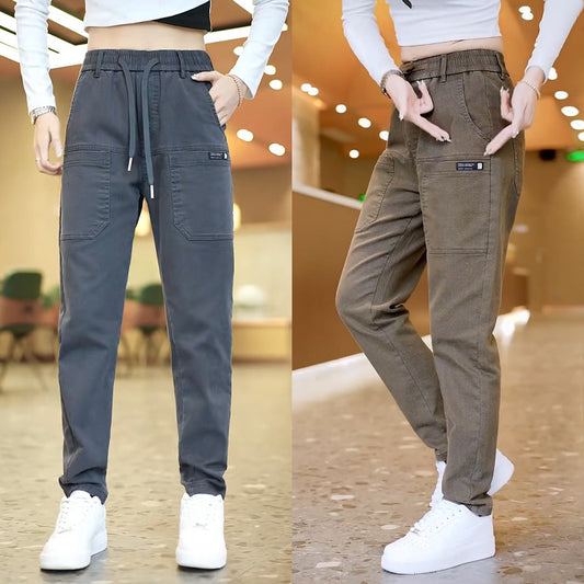 Pantalon Cargo Chic & Confort – Taille Haute, Look Urbain Décontracté Sports Fashion