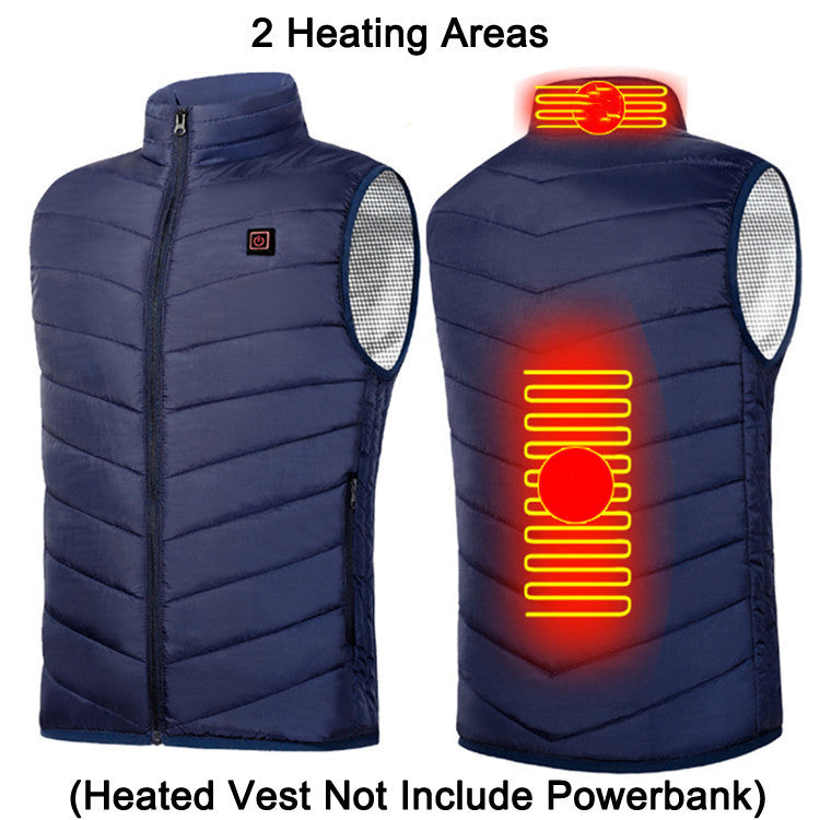 Gilet Chauffant Électrique Unisexe – 9 Zones de Chauffage – USB Rechargeable