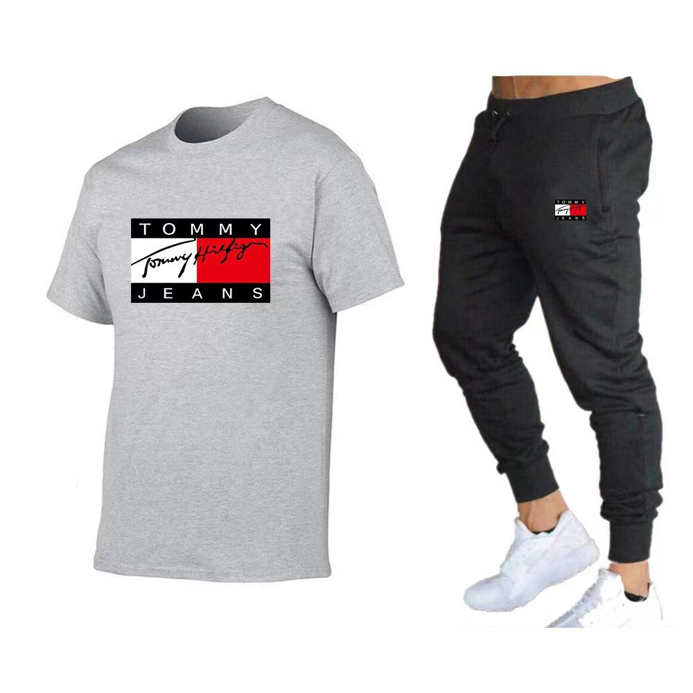 Ensemble décontracté homme – T-shirt + Jogging “Tommy Jeans Style