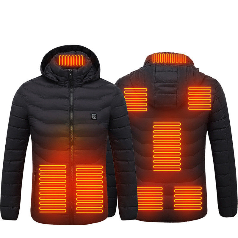 Veste chauffante électrique unisexe – Doudoune chauffée USB avec zones de chaleur, hiver & outdoor