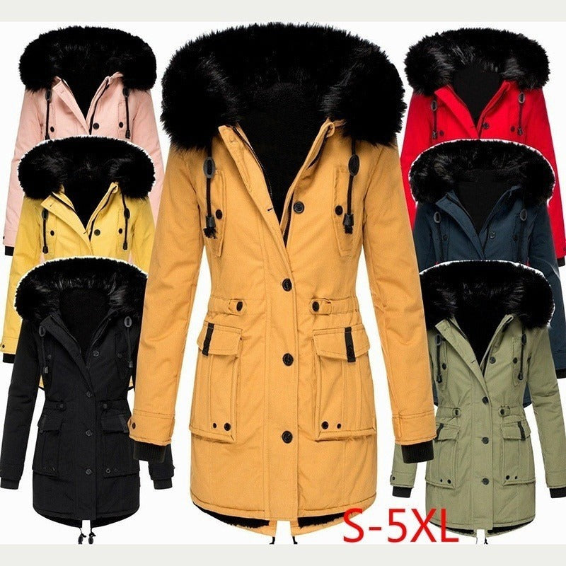 Parka Hiver Femme – Ultra chaude avec capuche à fourrure – Du S au 5XL