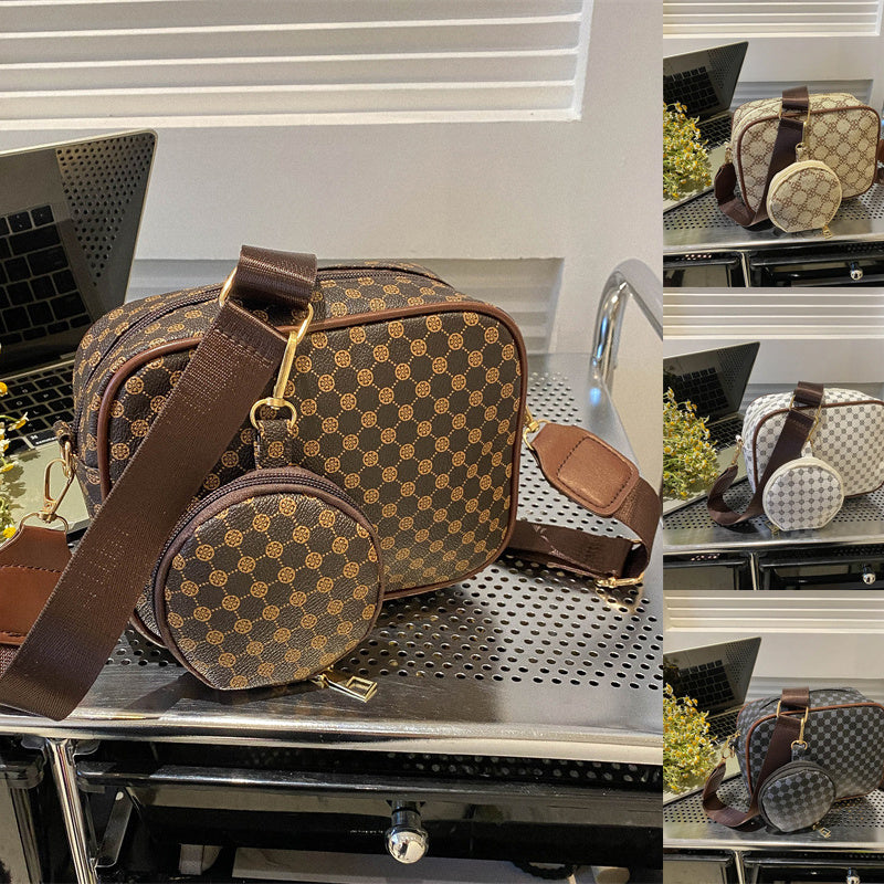 Sac Bandoulière Élégant – Style Luxe Motif Quadrillé