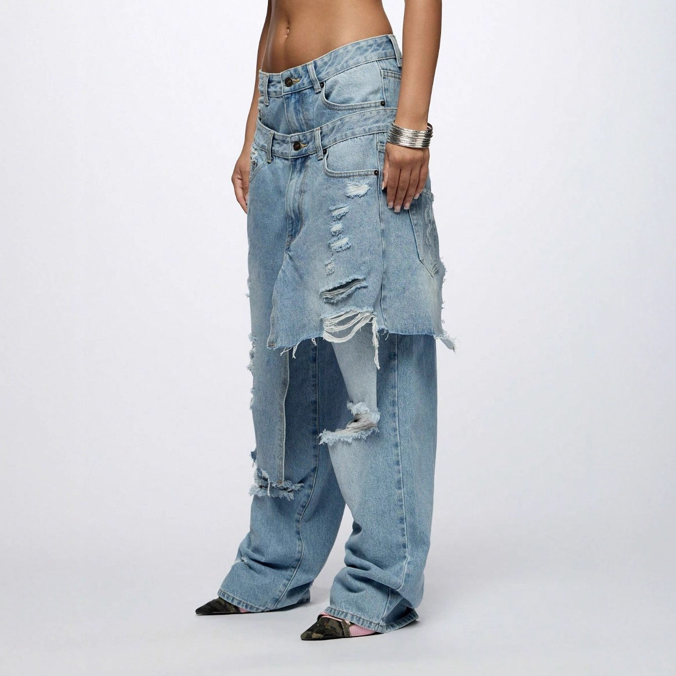 Jean Large Hip-Hop Destroy – Style Oversize Streetwear