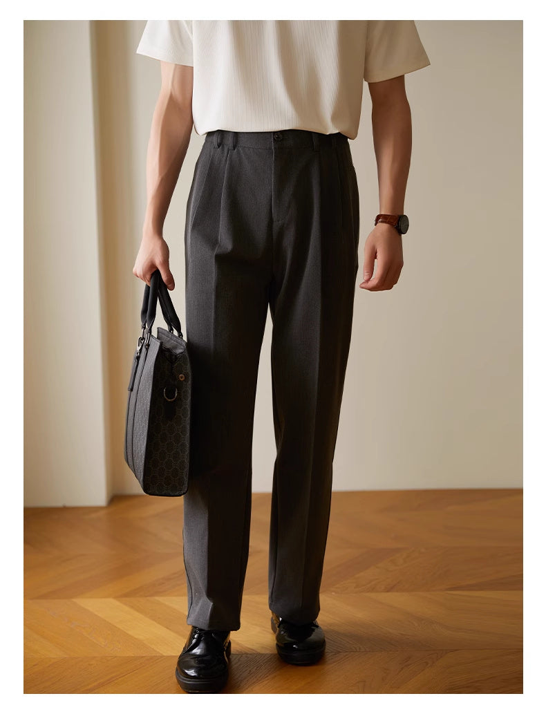 Pantalon Droit Élastique Business Casual – Confort & Élégance Quotidienne
