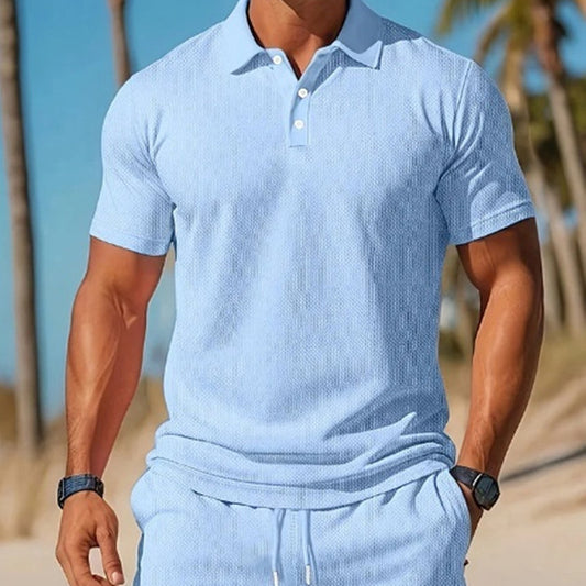 Ensemble Polo + Short Homme – Style Plage & Détente | Look Estival 2025