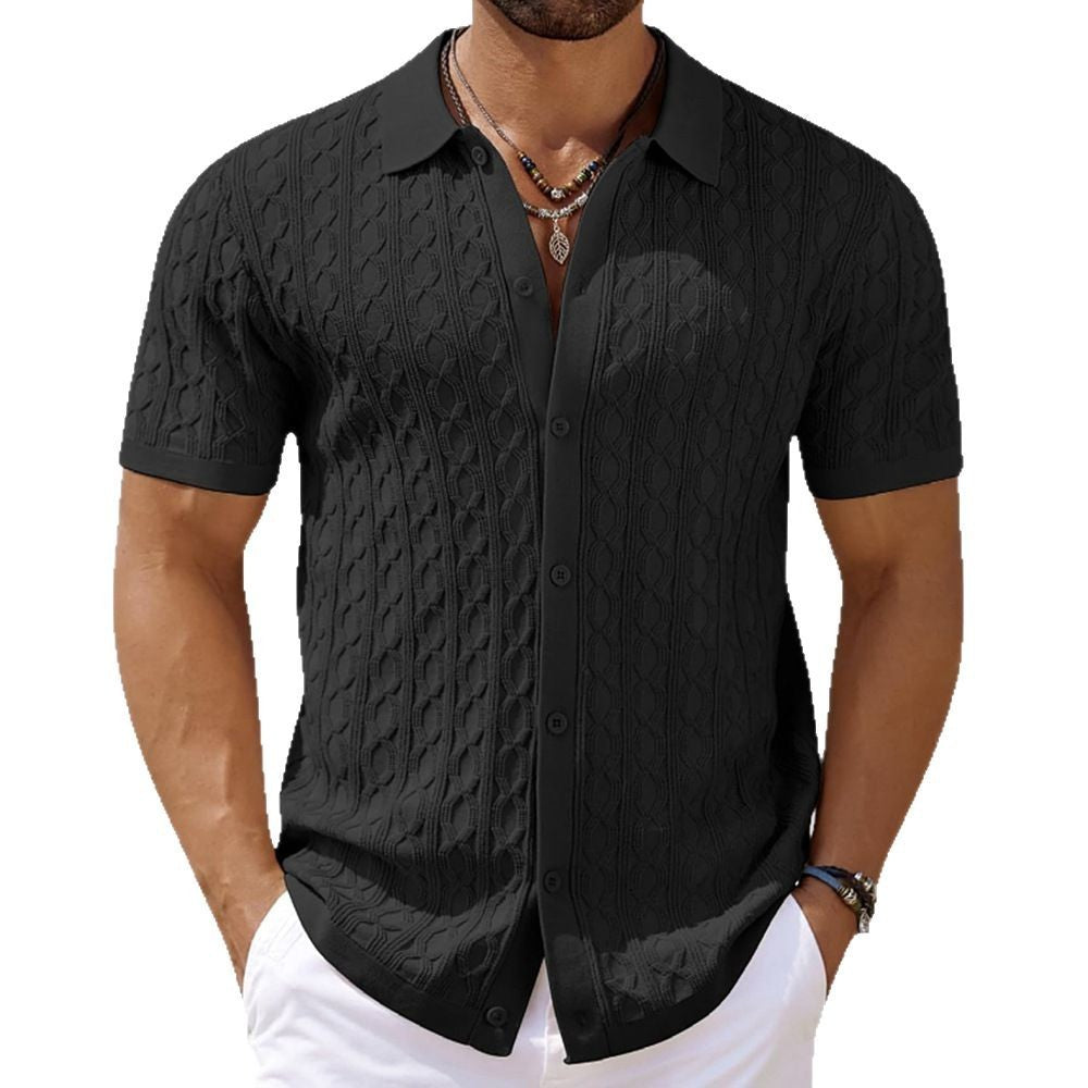 Chemise Tricotée Homme – Élégance Décontractée