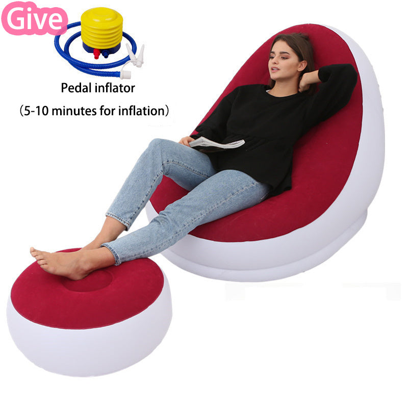 Fauteuil gonflable avec repose-pieds – Confort absolu et design moderne