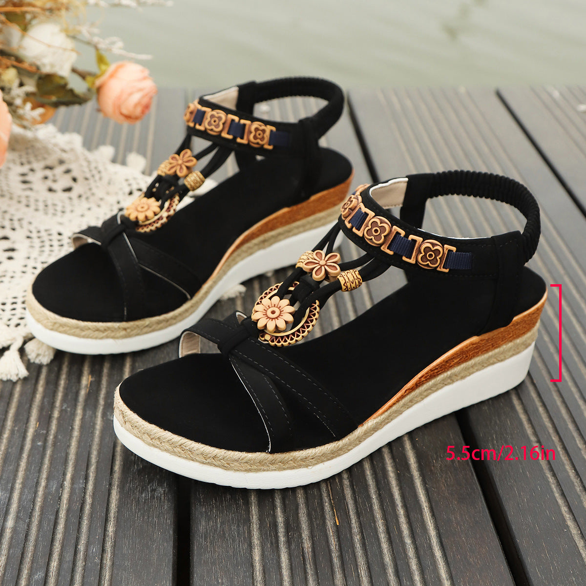 Sandales plateformes chic – Confort + hauteur + détails dorés