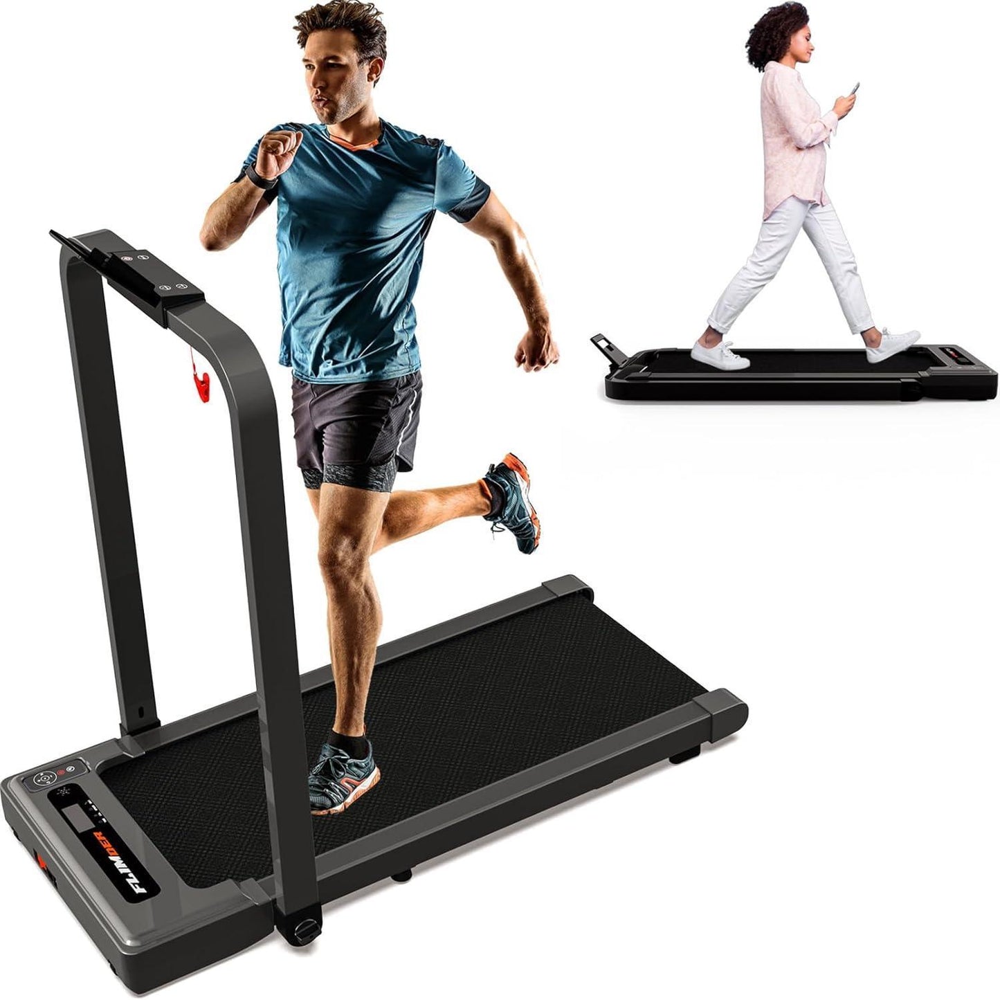 Tapis de Course Pliable 2 en 1 – Marche & Running – Écran LED & Télécommande