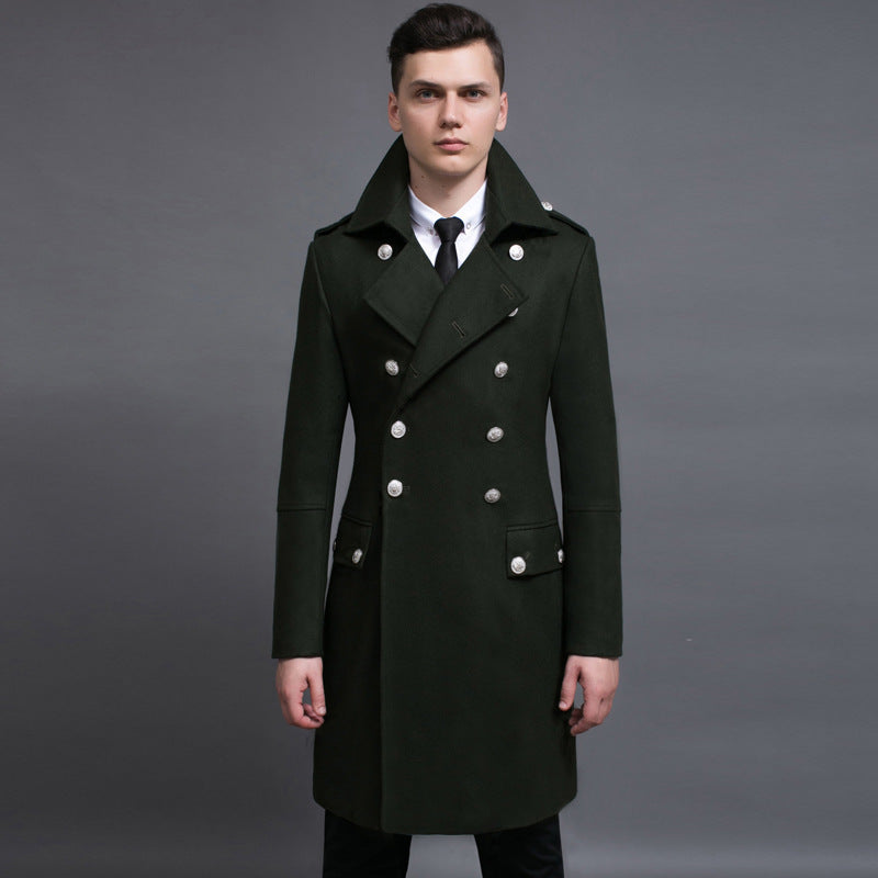 Manteau Long Homme Militaire Élégant