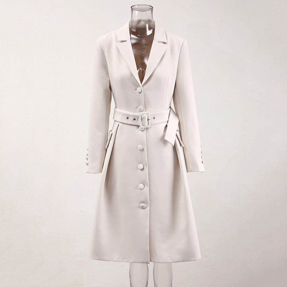 Robe Blazer Élégante avec Ceinture – Style Luxe & Moderne