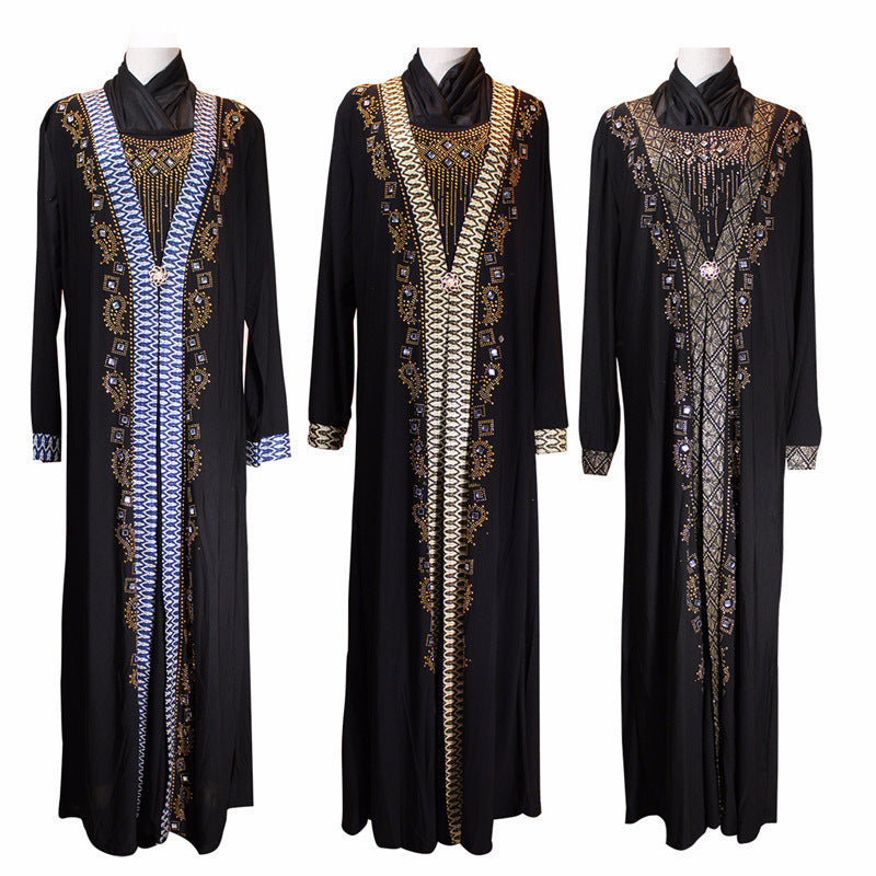Robe Perlée Ramadan Élégante – Mode Musulmane Chic et Confortable