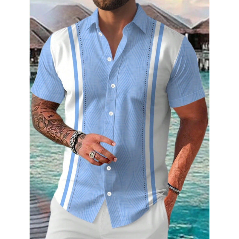 Chemise à Motifs Élégants pour Homme – Style Décontracté et Raffiné