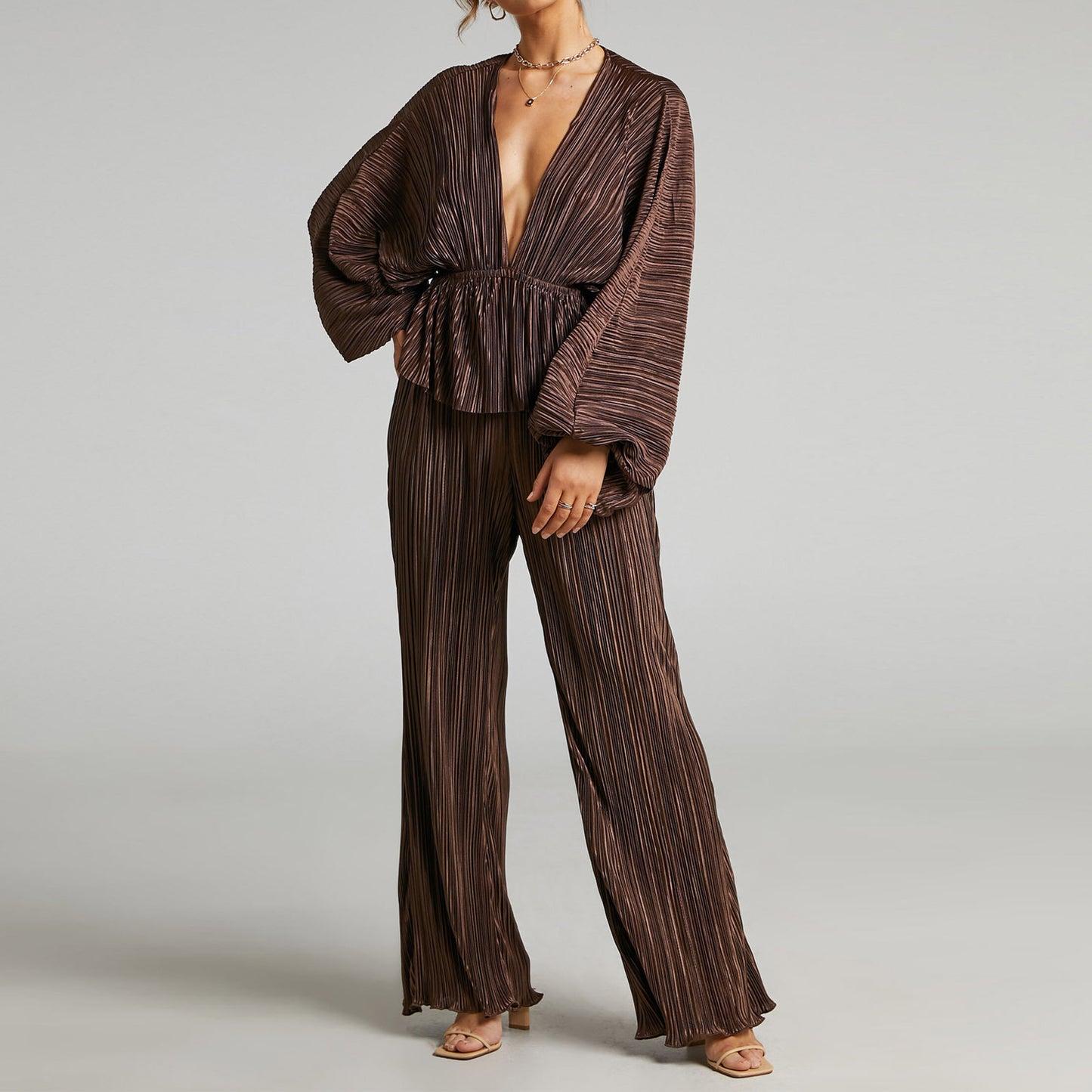 Ensemble Plissé Femme 2 Pièces – Chic & Confort