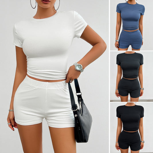 Ensemble 2 Pièces Femme – Crop Top + Short